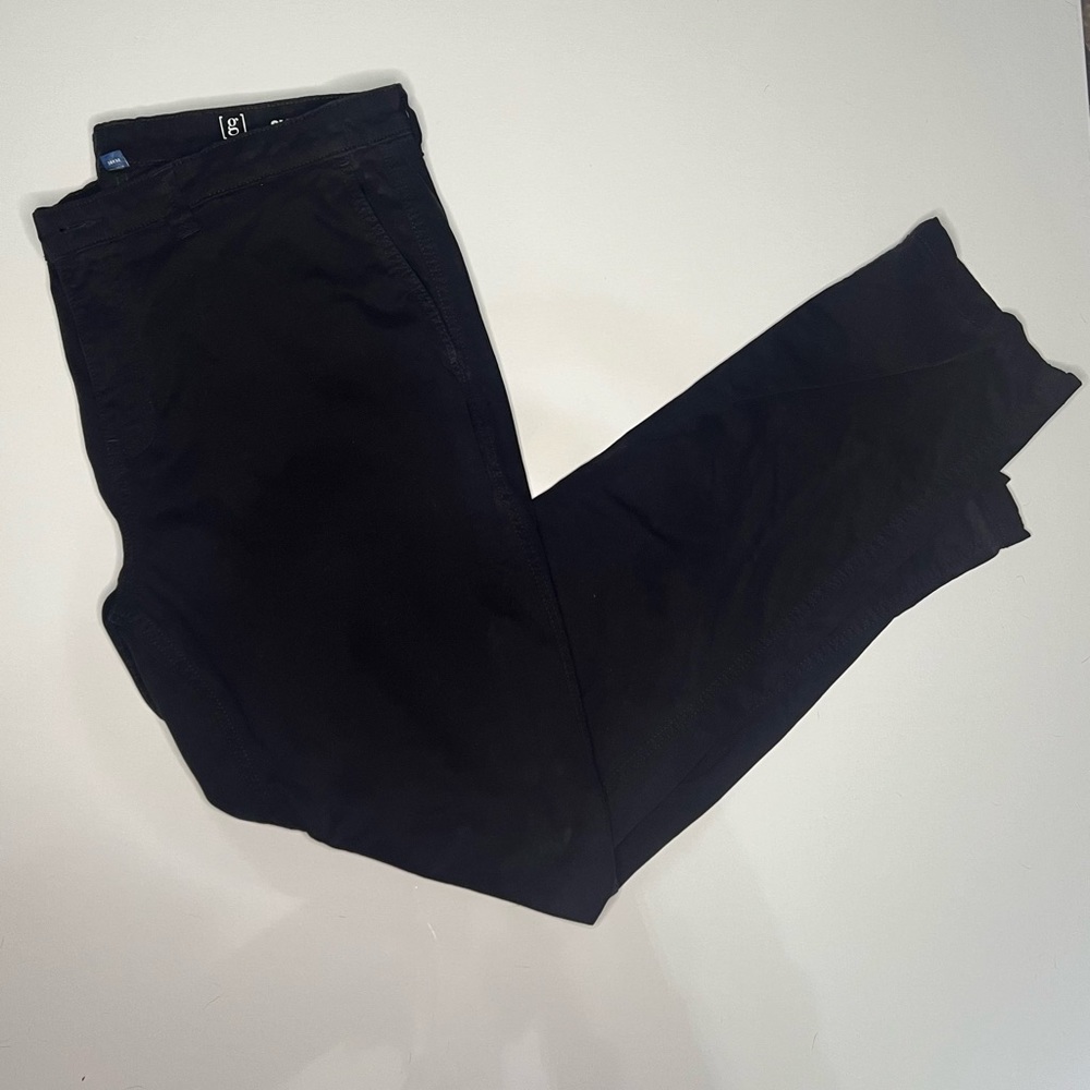 George Mens black slacks  Slim Straight 38x32